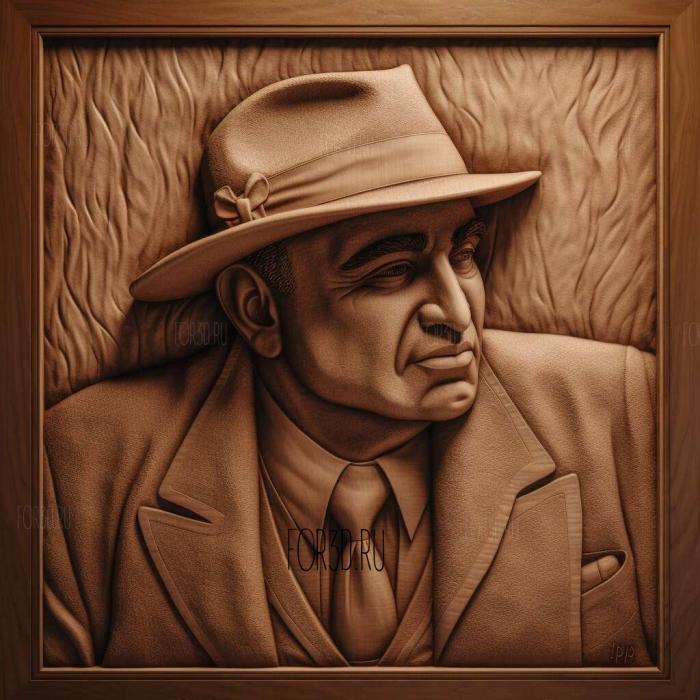 Al Capone 3 stl model for CNC